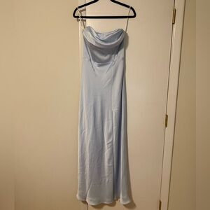 Birdy Grey Matte Satin Mist Blue Mia Dress
